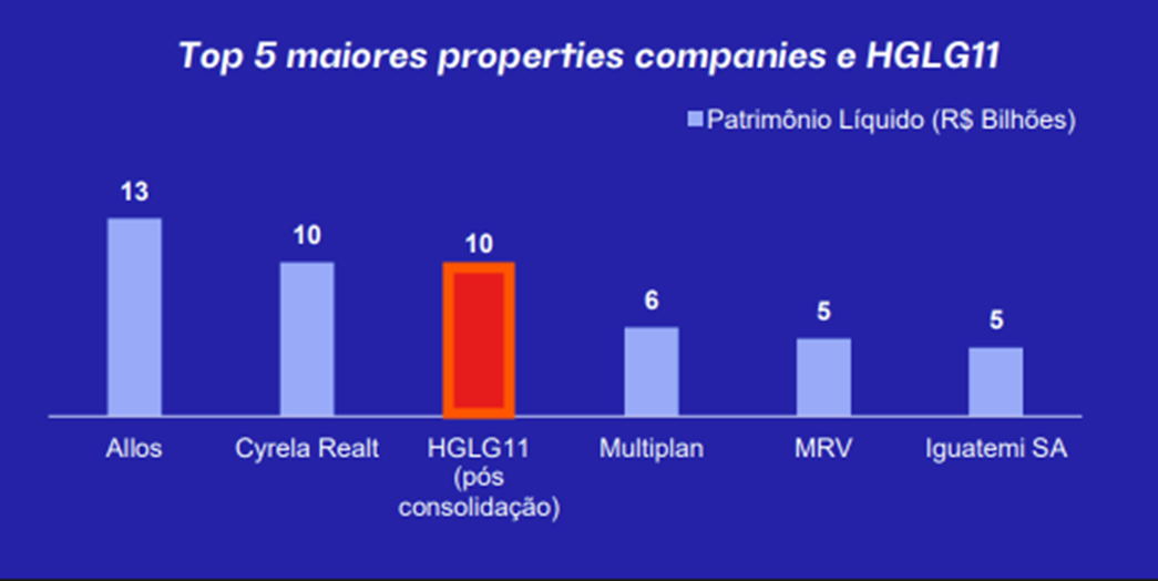 Comparativo HGLG com outras empresas imobiliárias